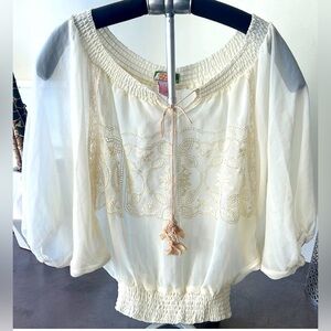 Flying Tomato Peasant Blouse - Small/Medium
